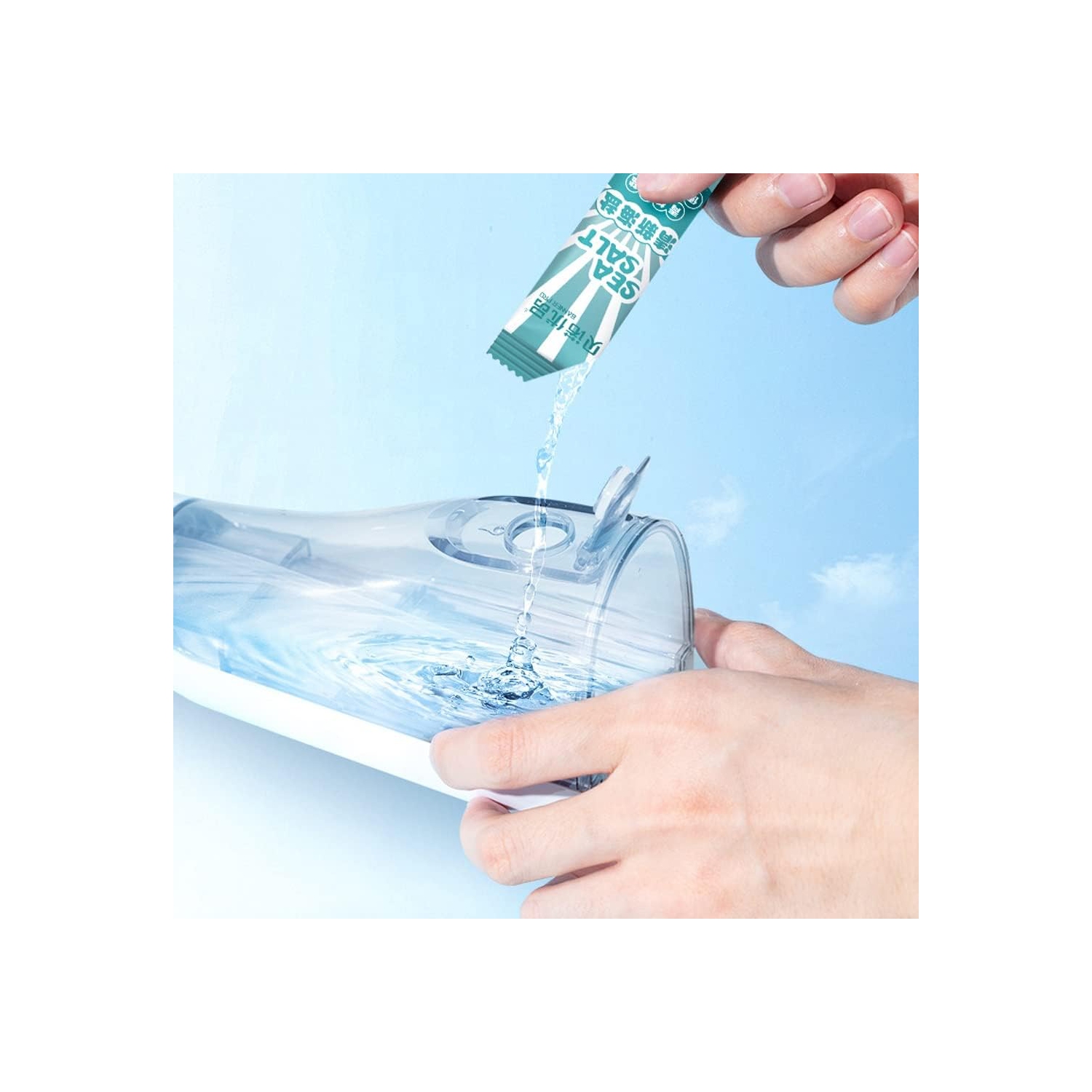 Hydropulseur à 3 modes - 4 buses, étanche IPX7 et rechargeable par USB pour le nettoyage des dents en profondeur