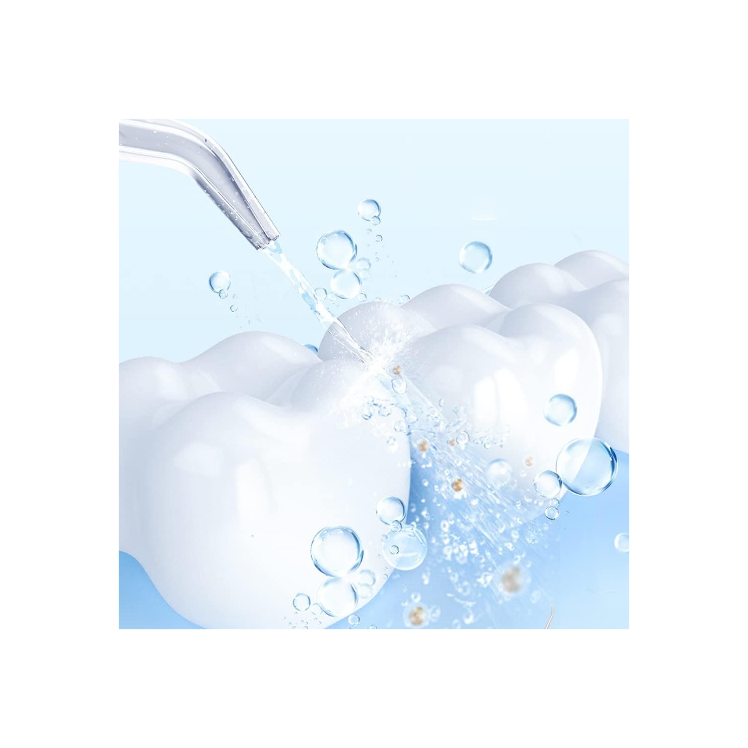 Hydropulseur à 3 modes - 4 buses, étanche IPX7 et rechargeable par USB pour le nettoyage des dents en profondeur