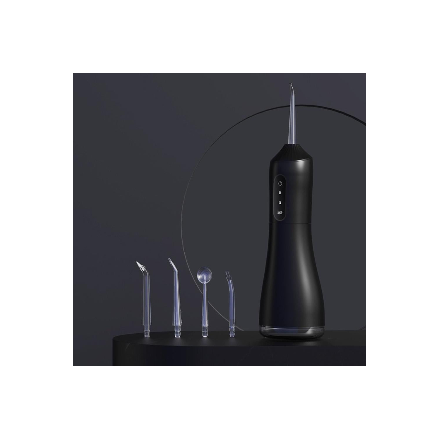 Portable waterproof electric water flosser household oral cleaning water flosser spray teeth cleaning（black）