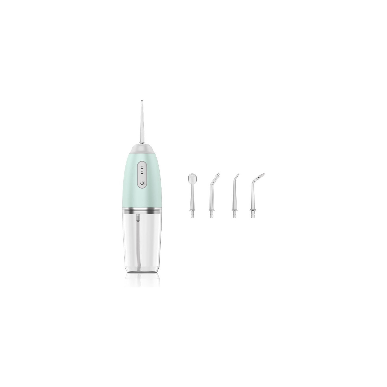 Hydropulseur portatif avec 3&nbsp;mois, réservoir d'eau 230&nbsp;ml pour le nettoyage des dents, 4 buses différentes, ensemble d'hydropulseur