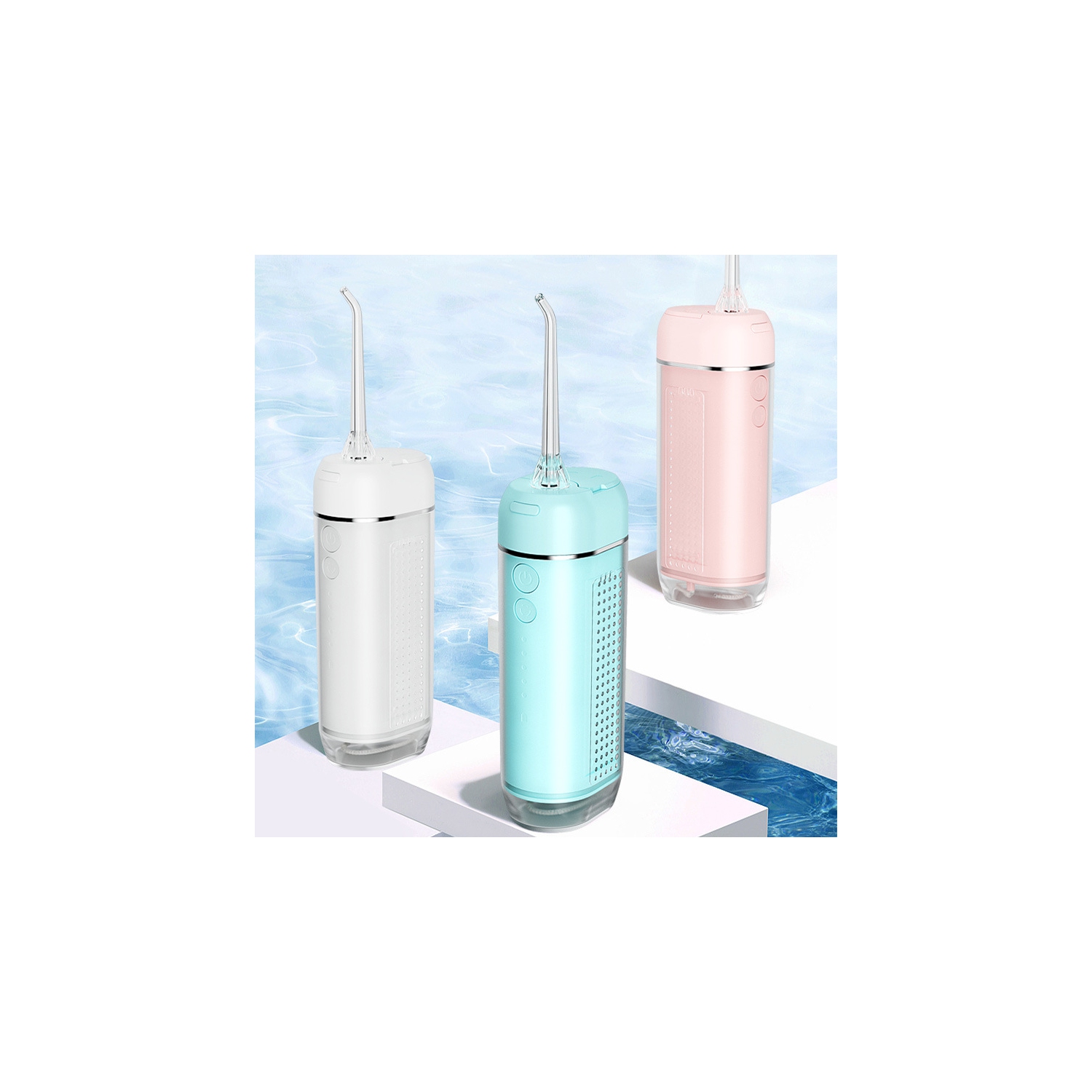 Mini hydropulseur électrique haute efficacité à 5 modes - irrigateur oral portatif haute pression, étanche 200 ml et IPX7