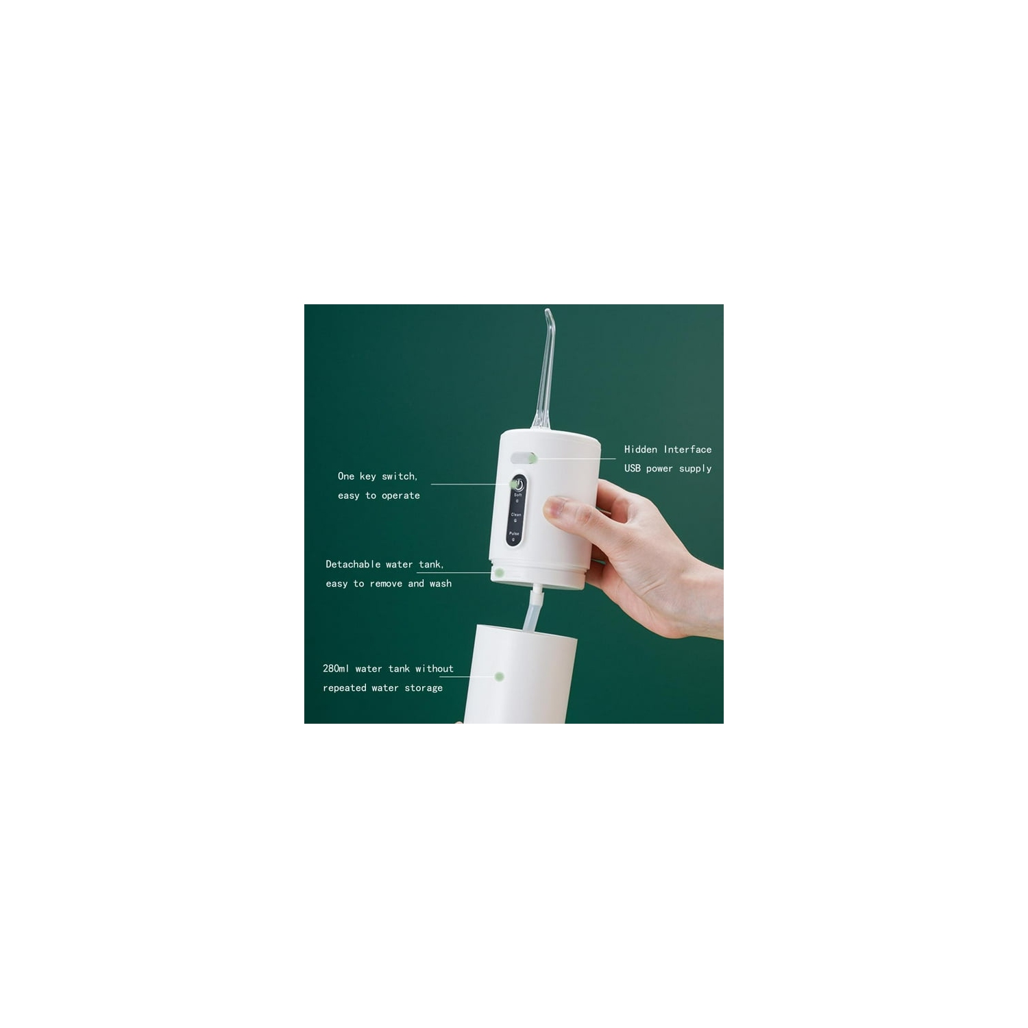 Irrigateur buccal, nettoyant dentaire, hydropulseur professionnel, hydropulseur oral IPX7, réservoir d'eau amovible, convient aux voyages en famille