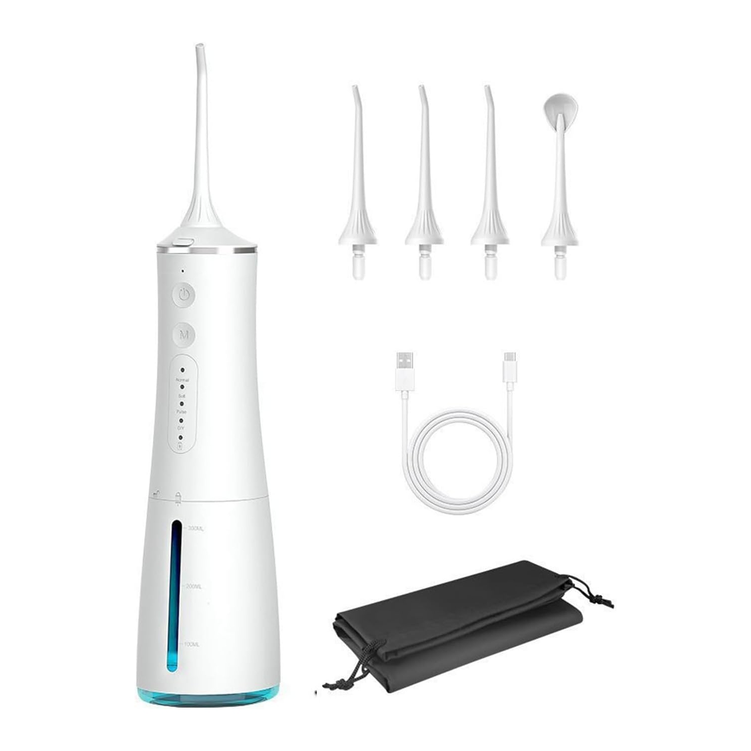 Hydropulseur dentaire avancé sans fil pour dents avec 4 pointes de jet et plusieurs modes, Irrigateur oral portatif étanche à dents électrique