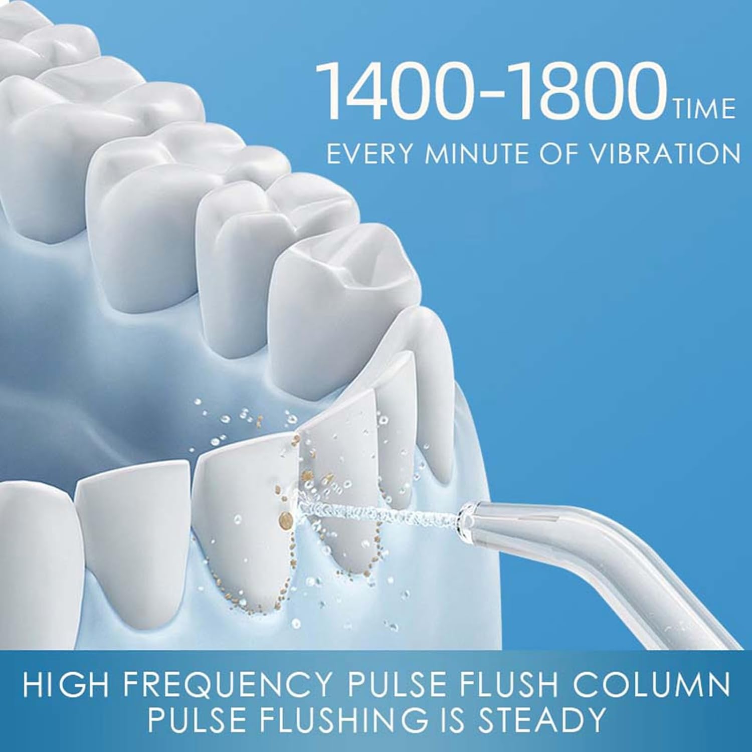 Hydropulseur dentaire avancé sans fil pour dents avec 4 pointes de jet et plusieurs modes, Irrigateur oral portatif étanche à dents électrique