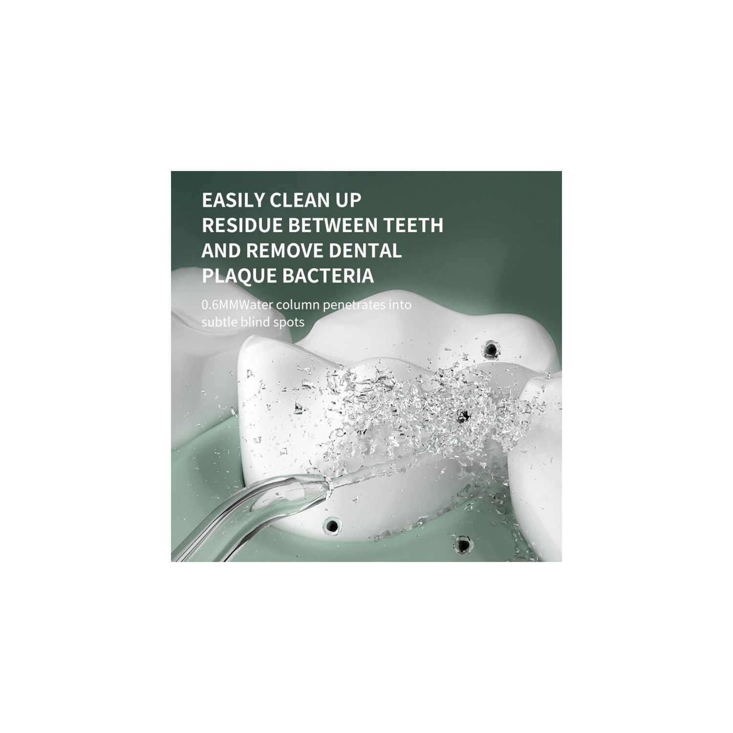 Hydropulseur à dents sans fil, hydropulseur électrique portatif rechargeable pour adulte pour la maison ou les voyages, 3 modes, deux buses, étanche