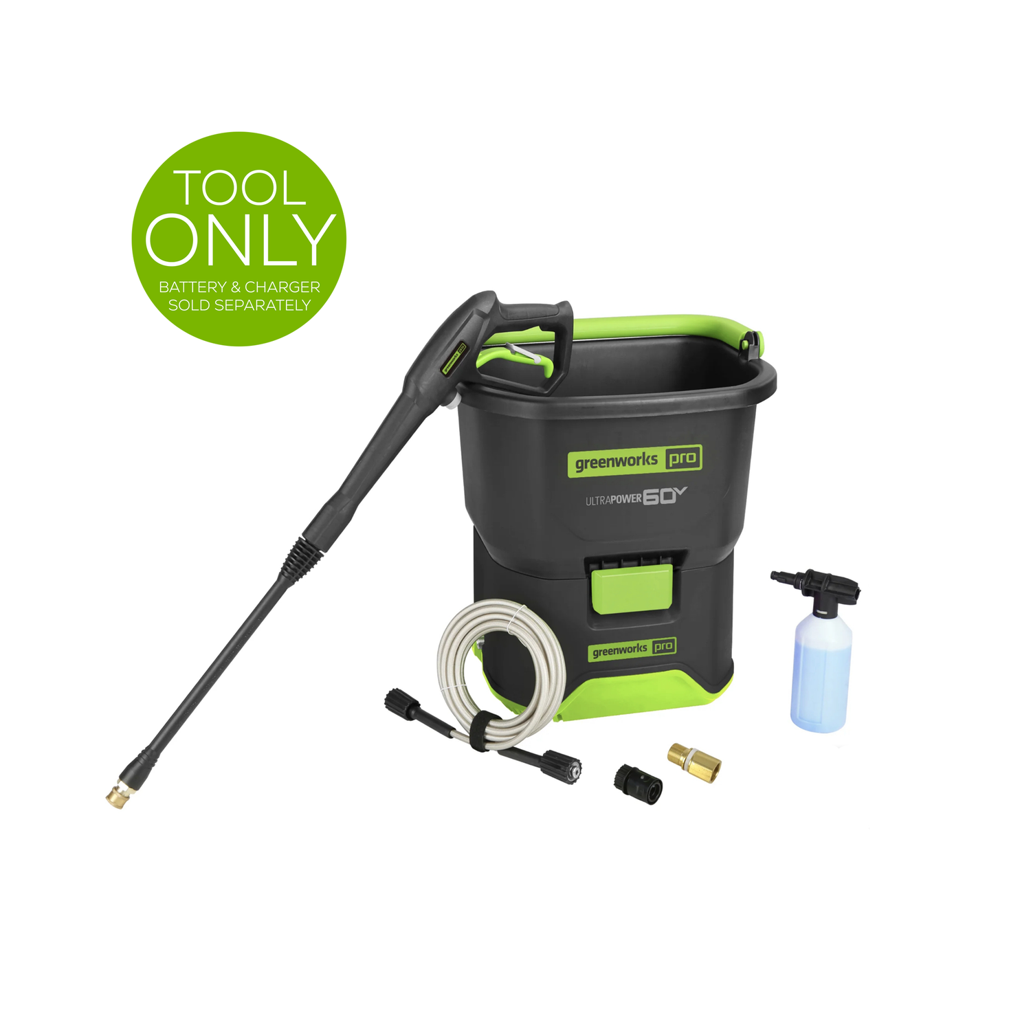 Greenworks 60V 1800 PSI 1.0 GPM Bucket Pressure Washer