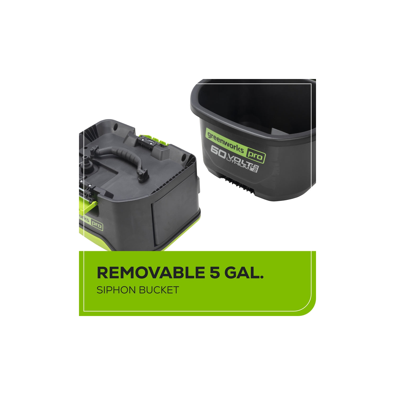 Greenworks 60V 1800 PSI 1.0 GPM Bucket Pressure Washer