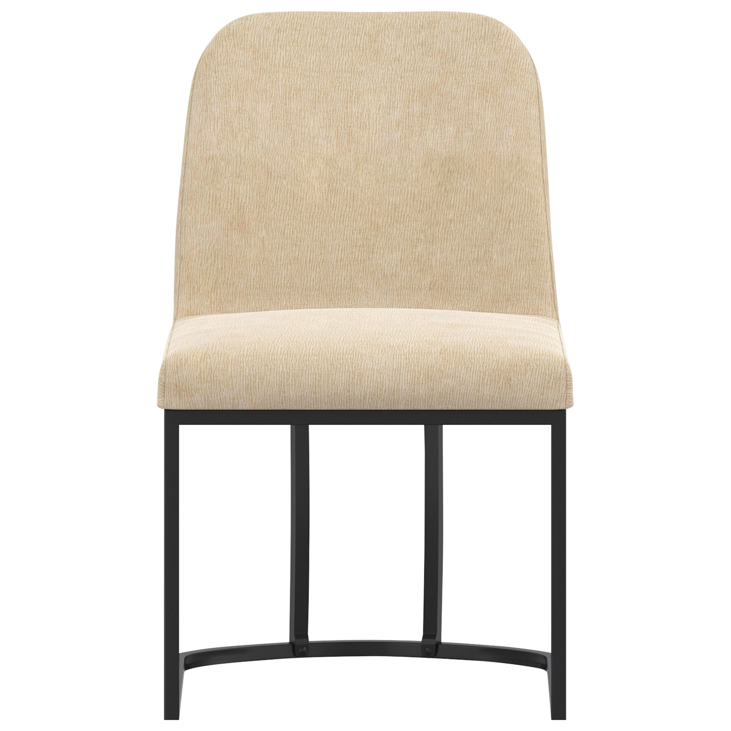 Chaise de salle à manger contemporaine en tissu Dario de !Nspire - Ensemble de 2 - Beige