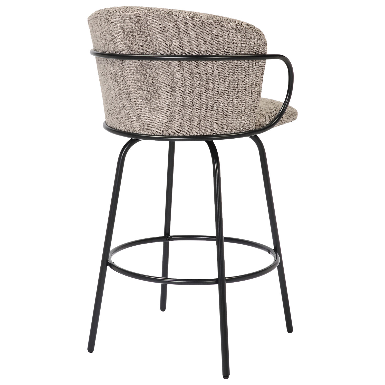 !Nspire Kalani Contemporary Counter Height Swivel Barstool - Set of 2 - Warm Grey