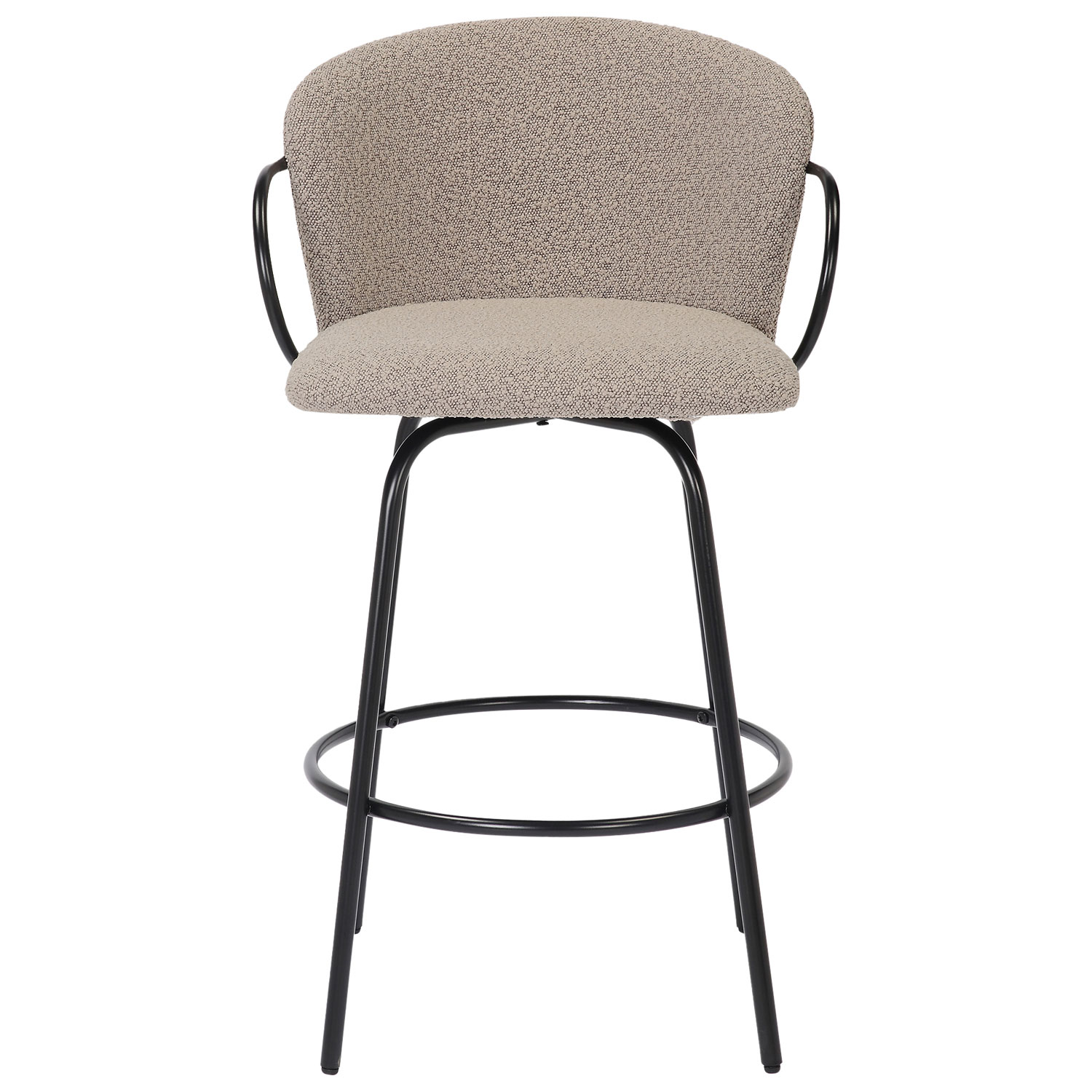 !Nspire Kalani Contemporary Counter Height Swivel Barstool - Set of 2 - Warm Grey