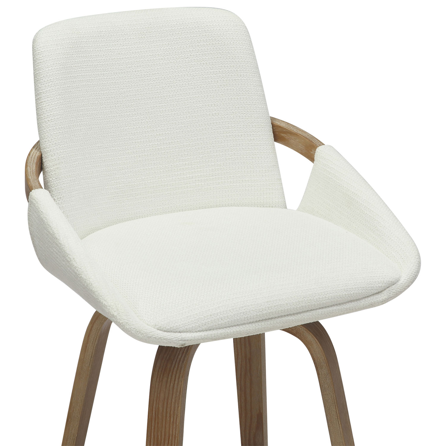 !NSpire Parker Contemporary Counter Height Swivel Barstool - Set of 2 - Ivory