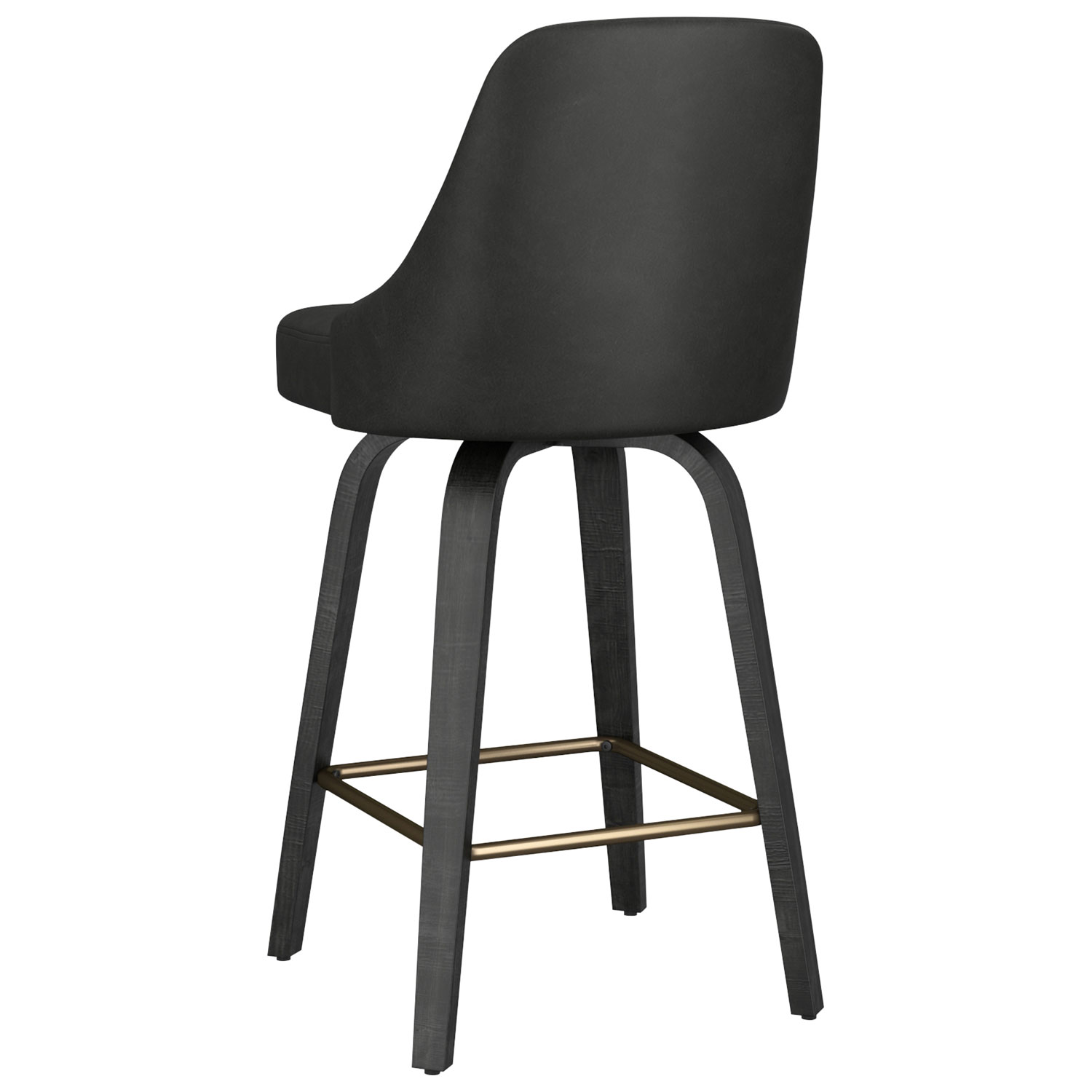 Tabouret de bar contemporain pivotant à hauteur de comptoir Oakley de !NSpire - Ensemble de 2 - Anthracite