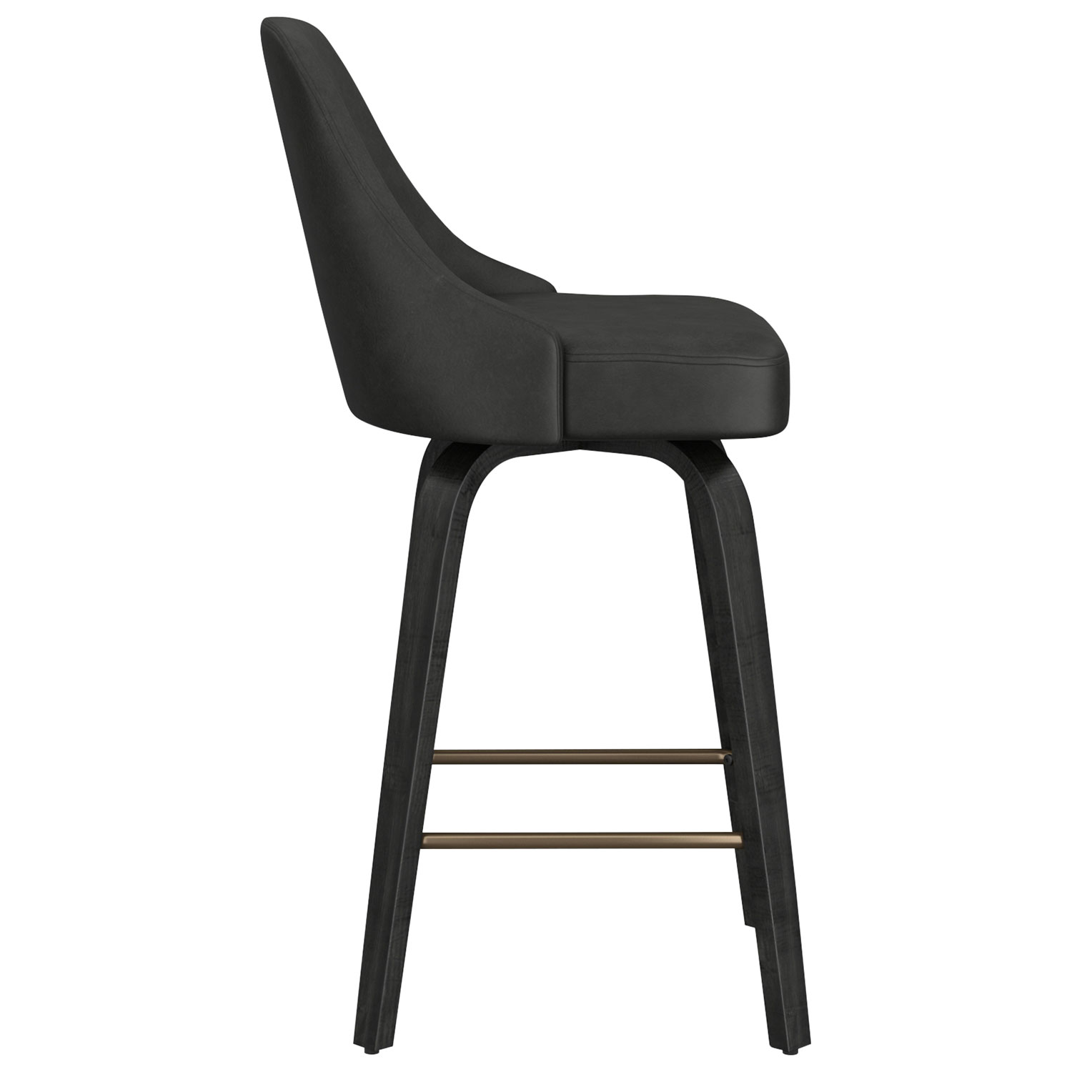 Tabouret de bar contemporain pivotant à hauteur de comptoir Oakley de !NSpire - Ensemble de 2 - Anthracite