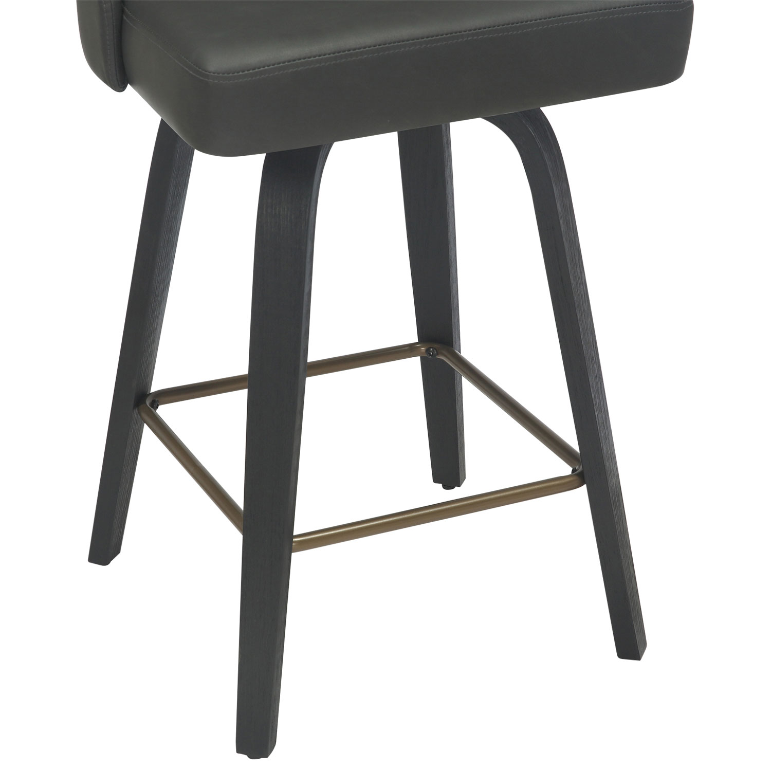 Tabouret de bar contemporain pivotant à hauteur de comptoir Oakley de !NSpire - Ensemble de 2 - Anthracite
