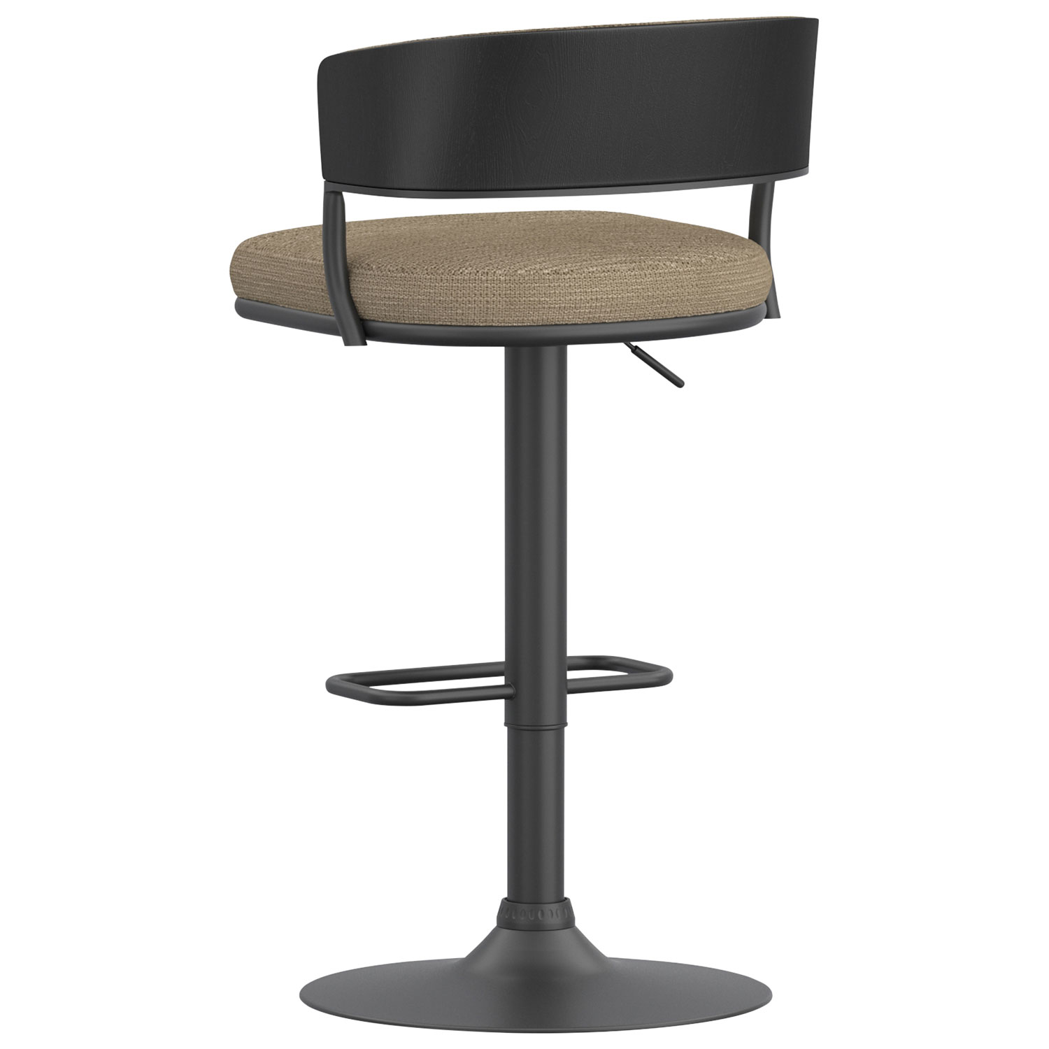 Tabouret de bar contemporain à hauteur réglable et vérin pneumatique Kazan de !NSpire - Ensemble de 2 - Beige foncé