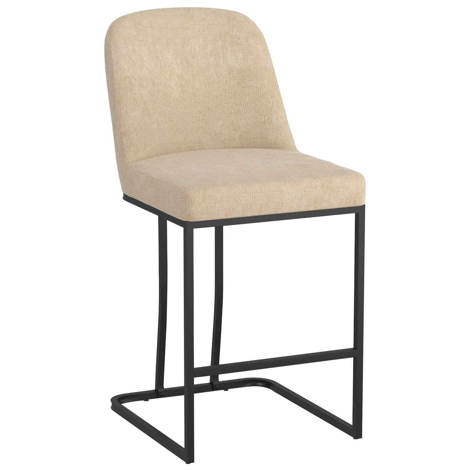 Tabouret de bar contemporain à hauteur de comptoir Dario de !NSpire - Ensemble de 2 - Beige