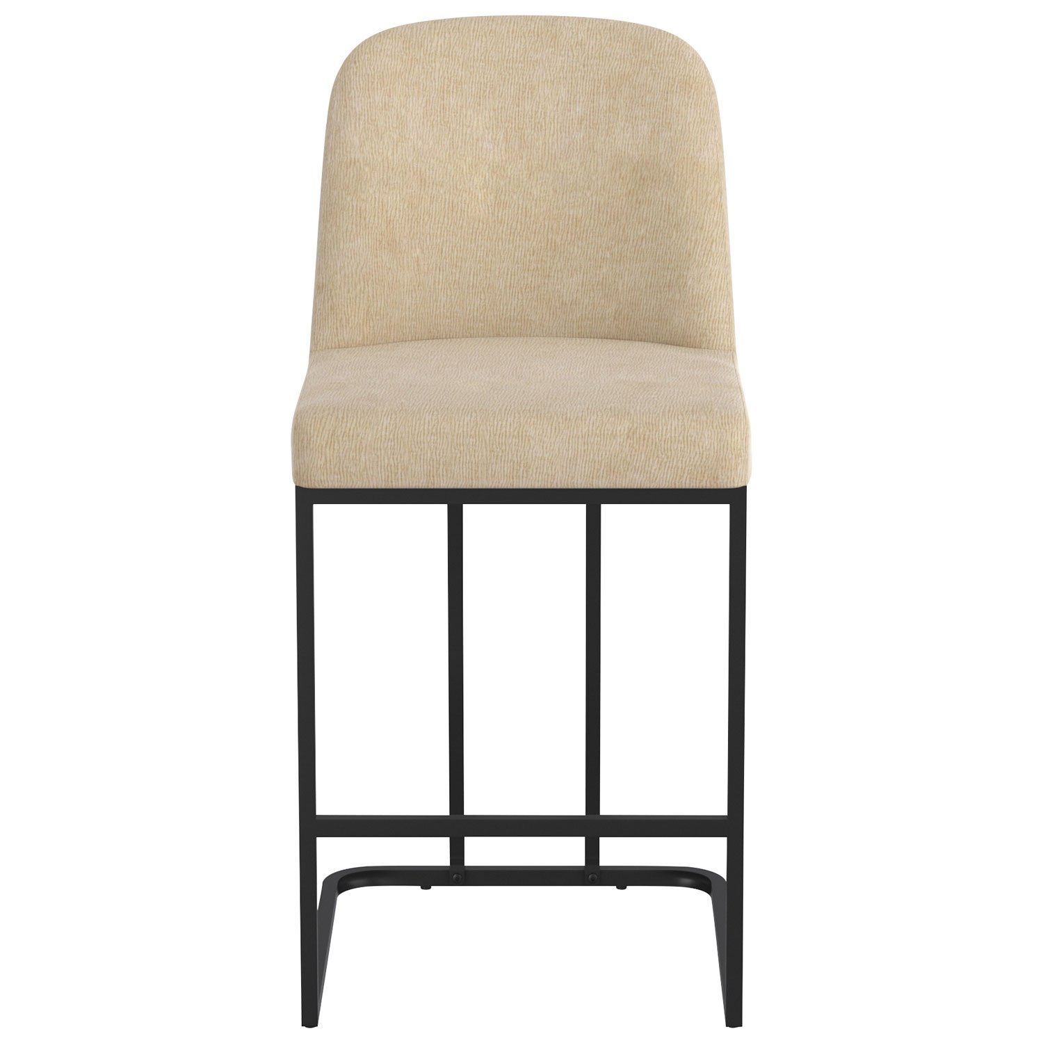 Tabouret de bar contemporain à hauteur de comptoir Dario de !NSpire - Ensemble de 2 - Beige