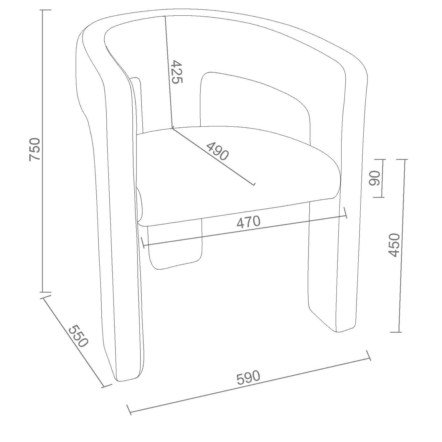 !Nspire Amara Contemporary Fabric Dining Chair - Set of 2 - Beige