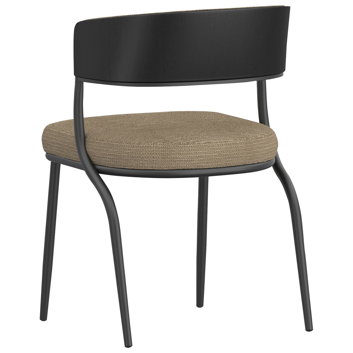 Chaise de salle à manger contemporaine en tissu Kazan de !Nspire - Ensemble de 2 - Beige foncé