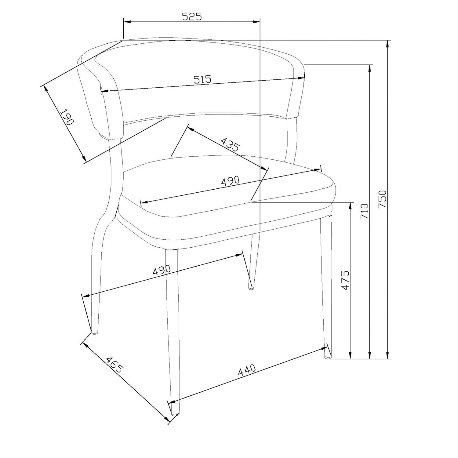 Chaise de salle à manger contemporaine en tissu Kazan de !Nspire - Ensemble de 2 - Beige foncé