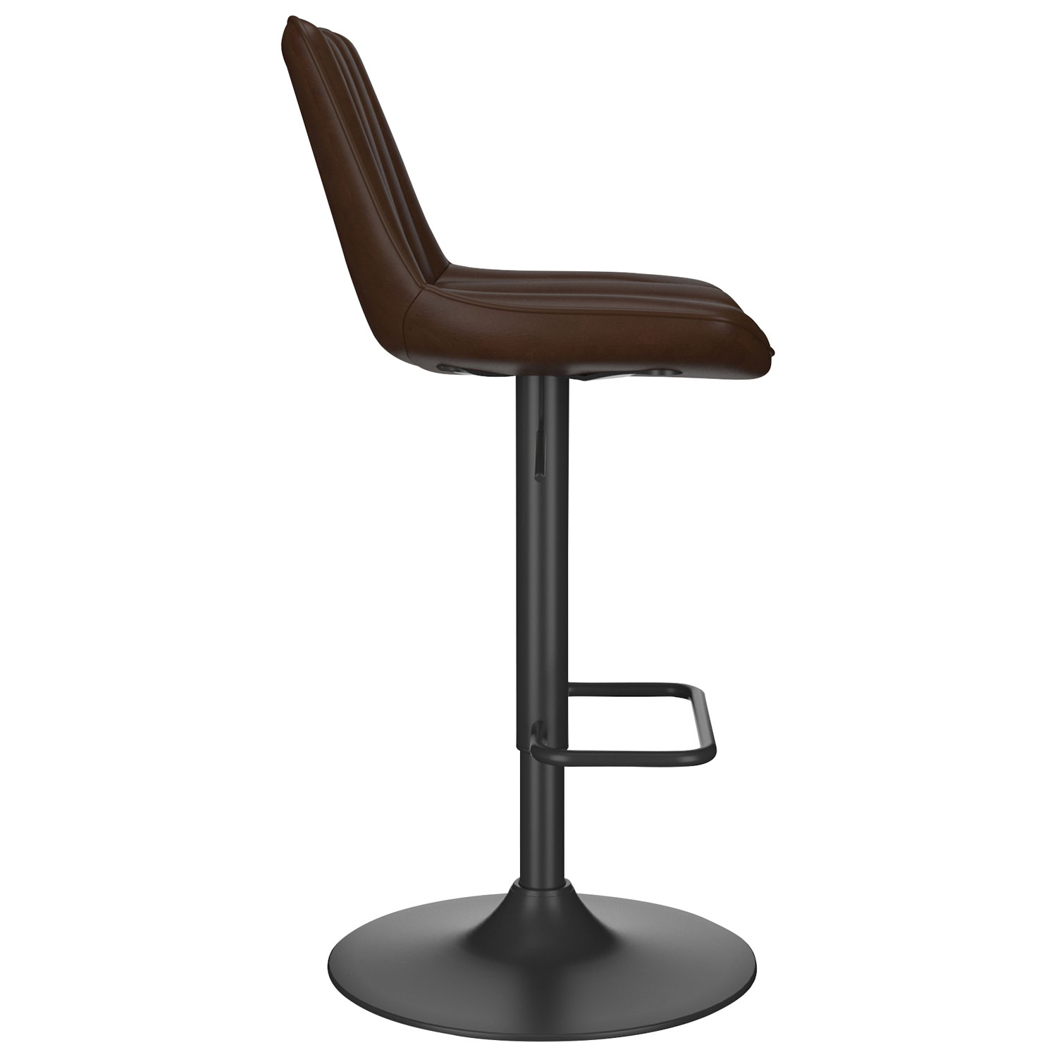 Tabouret de bar contemporain à hauteur réglable et vérin pneumatique Kosi de !NSpire - Ensemble de 2 - Brun