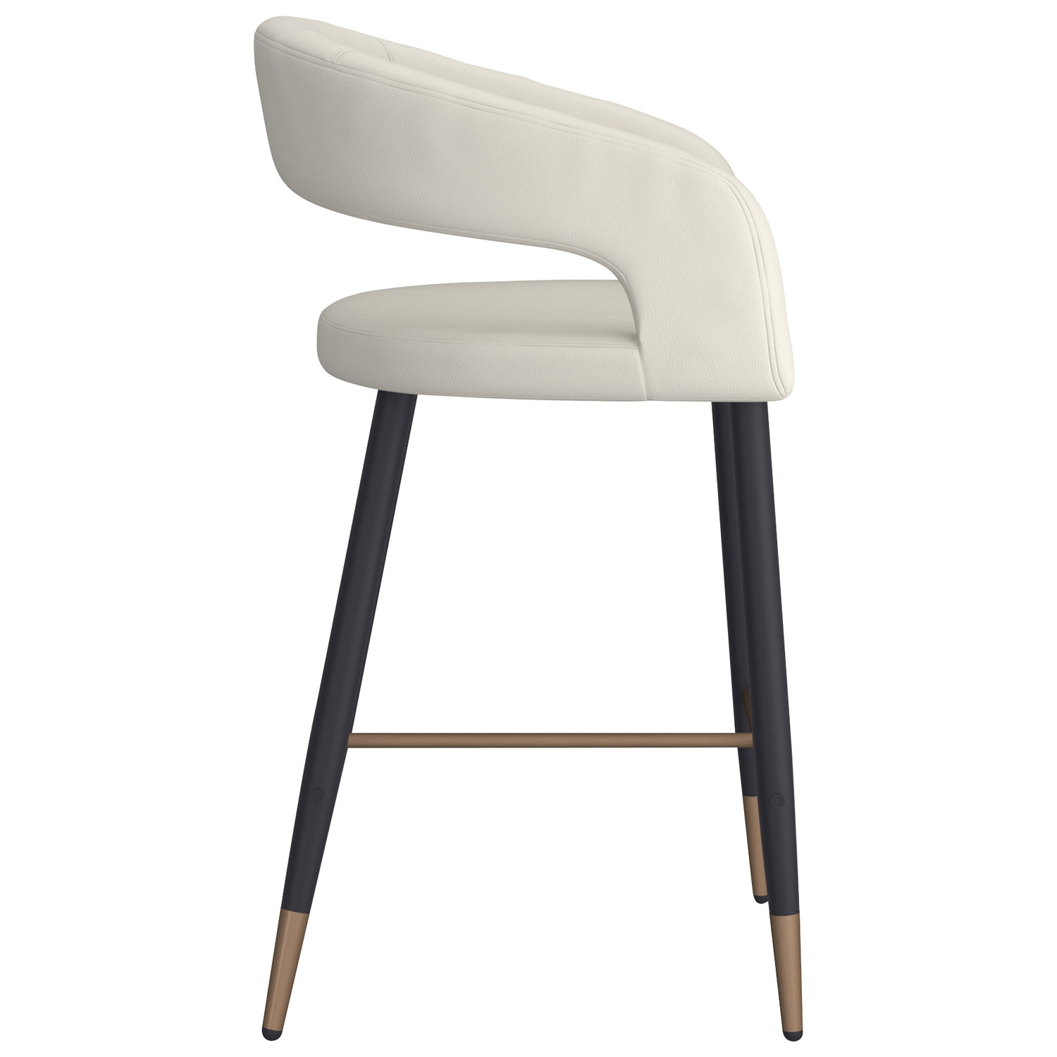 Tabouret de bar contemporain à hauteur de comptoir Crimson de !NSpire - Ensemble de 2 - Beige