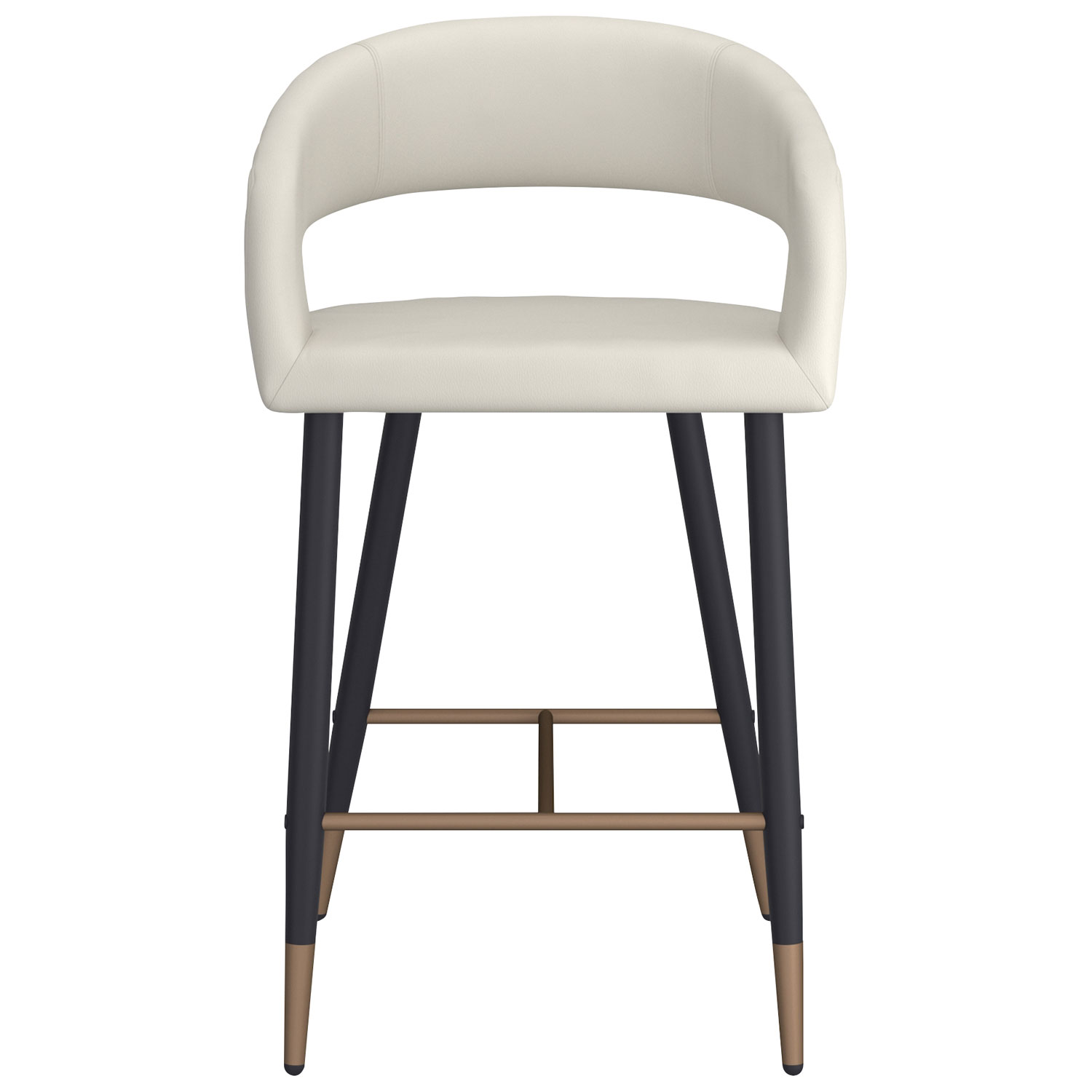 Tabouret de bar contemporain à hauteur de comptoir Crimson de !NSpire - Ensemble de 2 - Beige