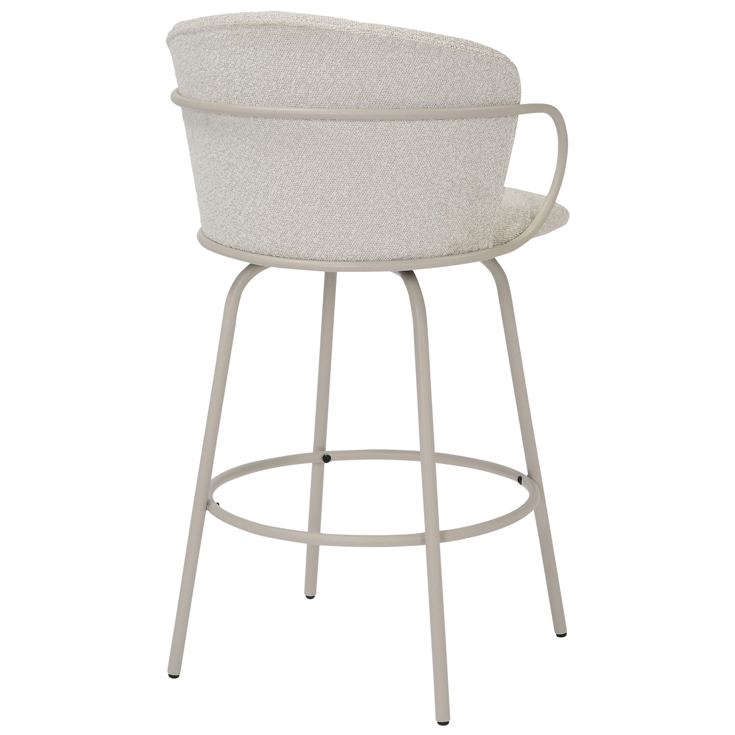 Tabouret de bar contemporain pivotant à hauteur de comptoir Kalani de !NSpire - Ensemble de 2 - Beige