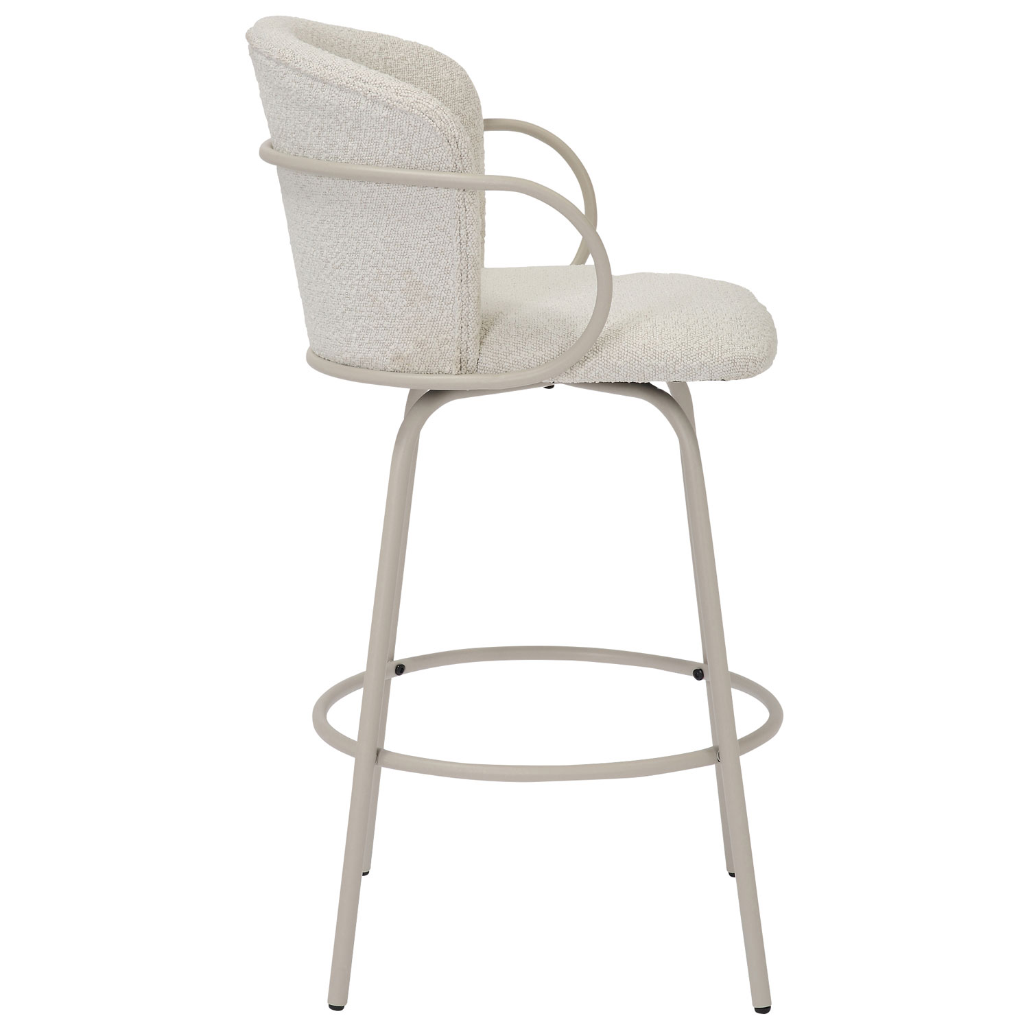 Tabouret de bar contemporain pivotant à hauteur de comptoir Kalani de !NSpire - Ensemble de 2 - Beige