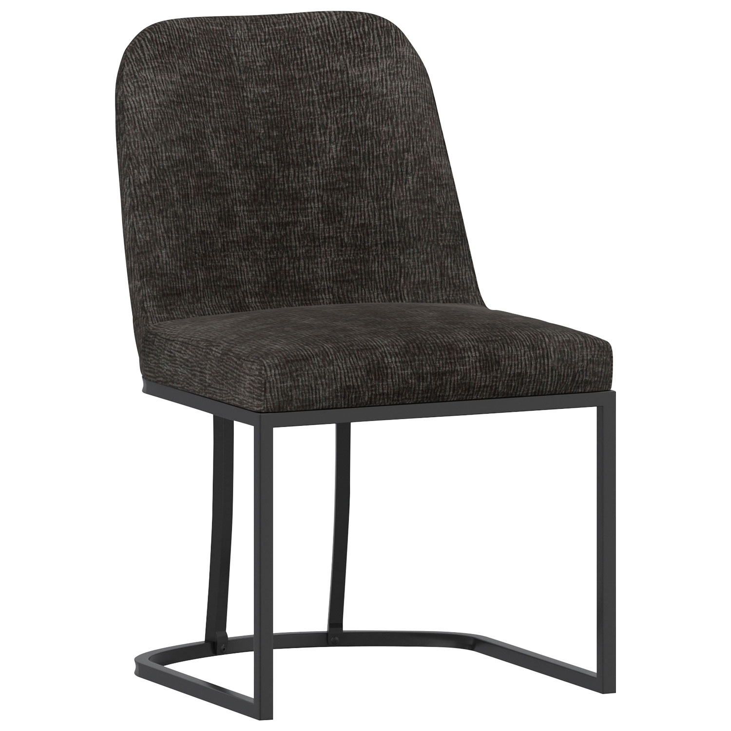 Chaise de salle à manger contemporaine en tissu Dario de !Nspire - Ensemble de 2 - Anthracite