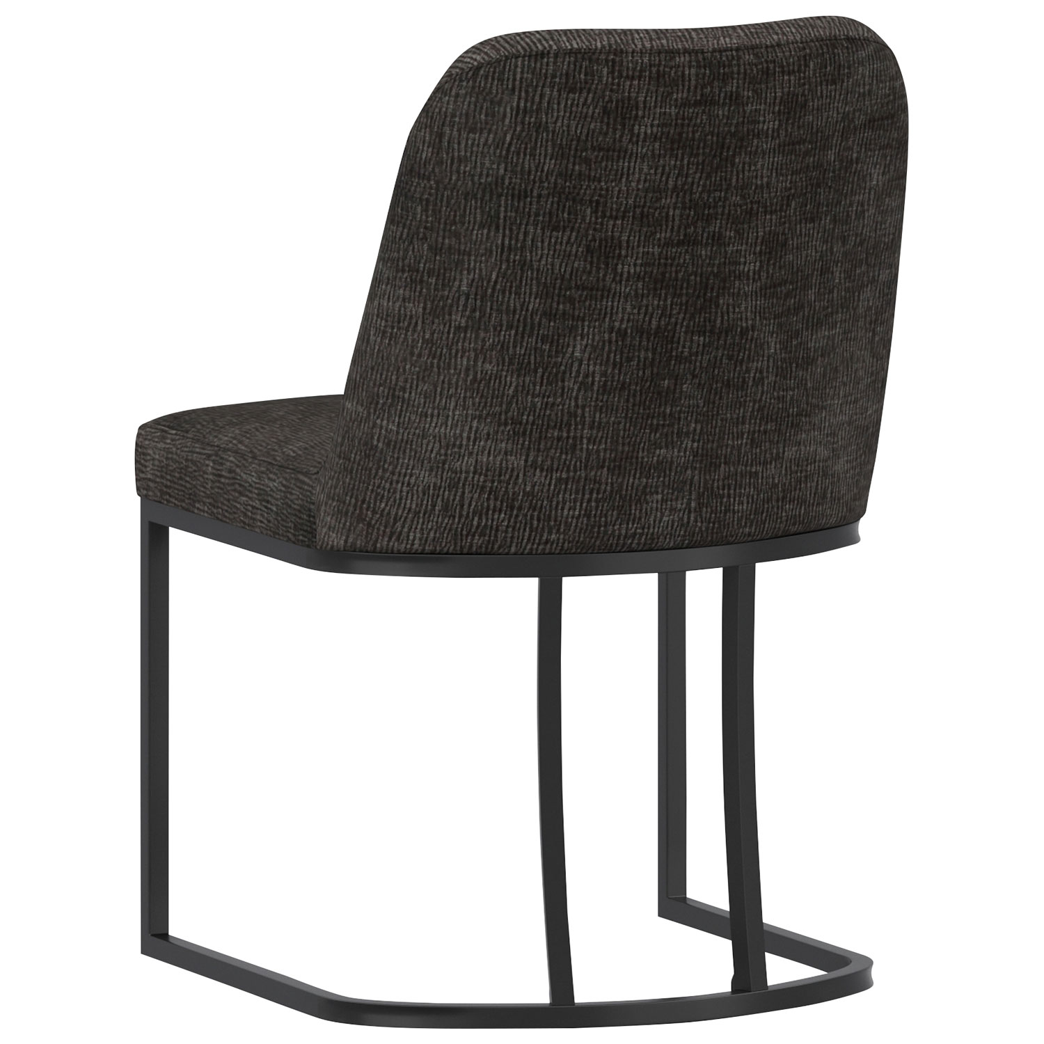 Chaise de salle à manger contemporaine en tissu Dario de !Nspire - Ensemble de 2 - Anthracite