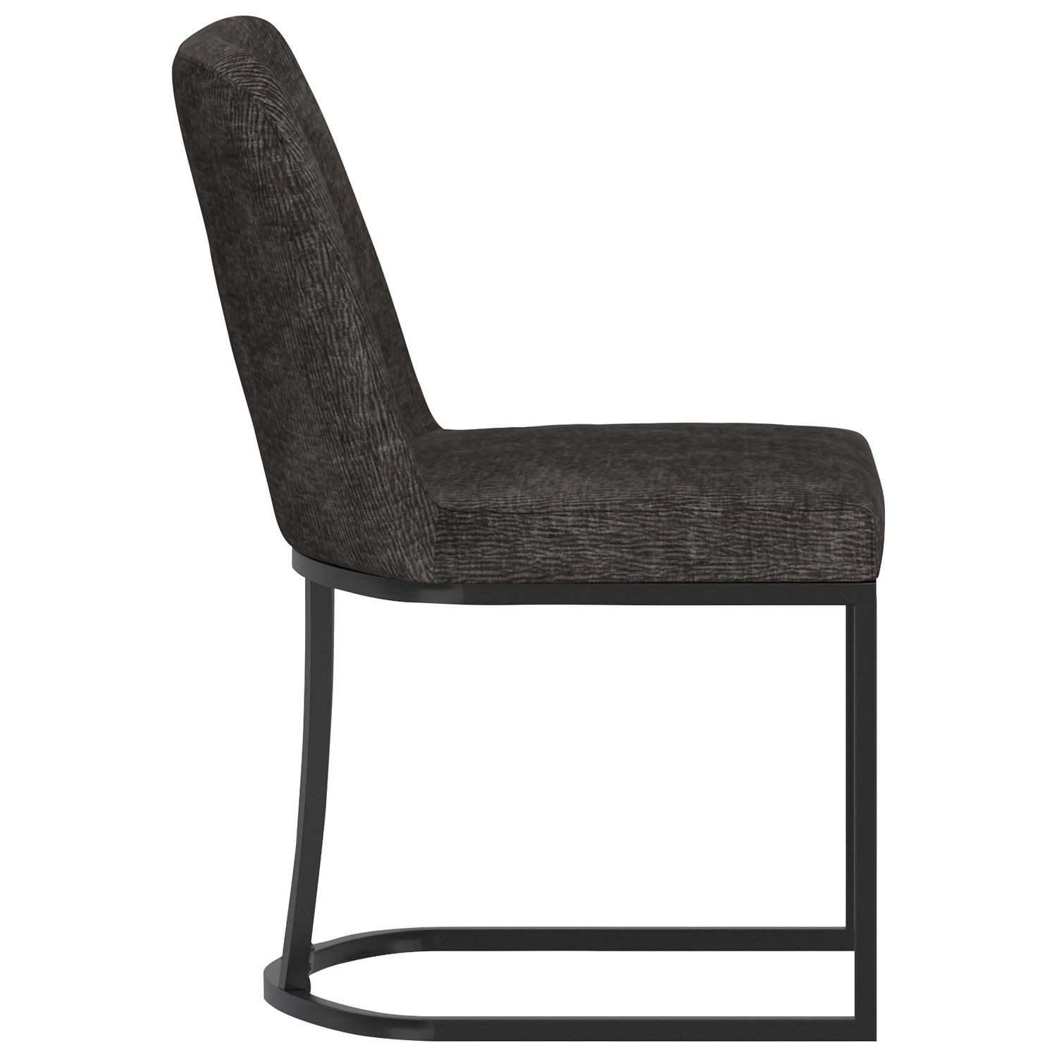 Chaise de salle à manger contemporaine en tissu Dario de !Nspire - Ensemble de 2 - Anthracite