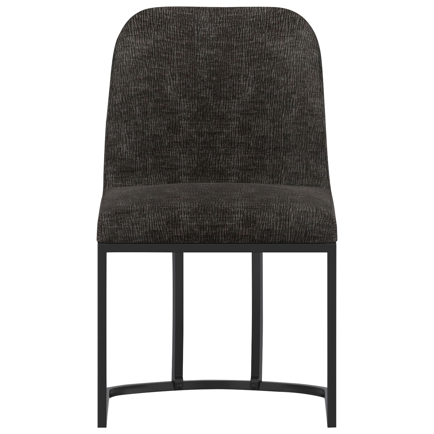 Chaise de salle à manger contemporaine en tissu Dario de !Nspire - Ensemble de 2 - Anthracite