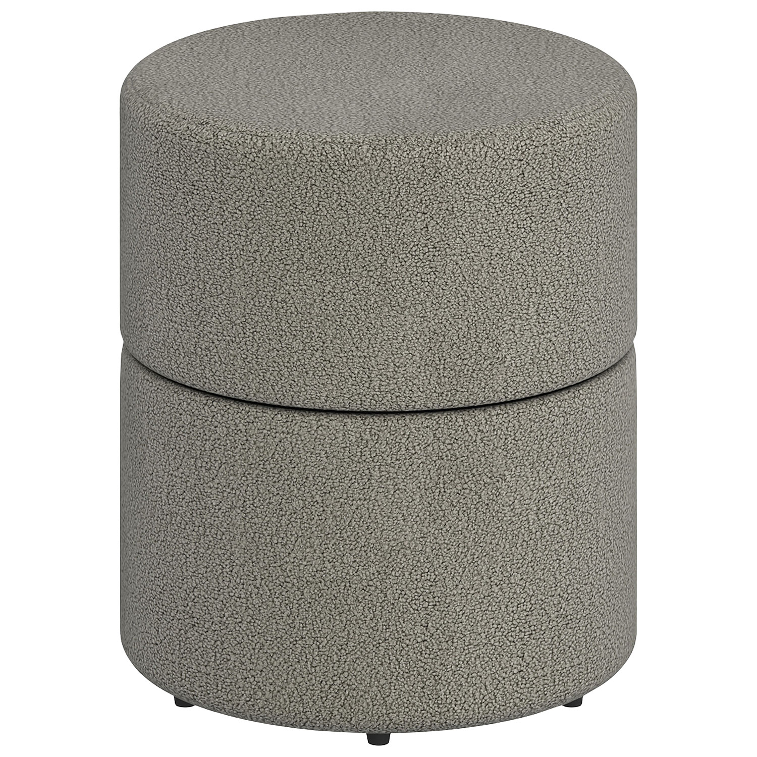 !Nspire Round Fabric Swivel Ottoman - Warm Grey