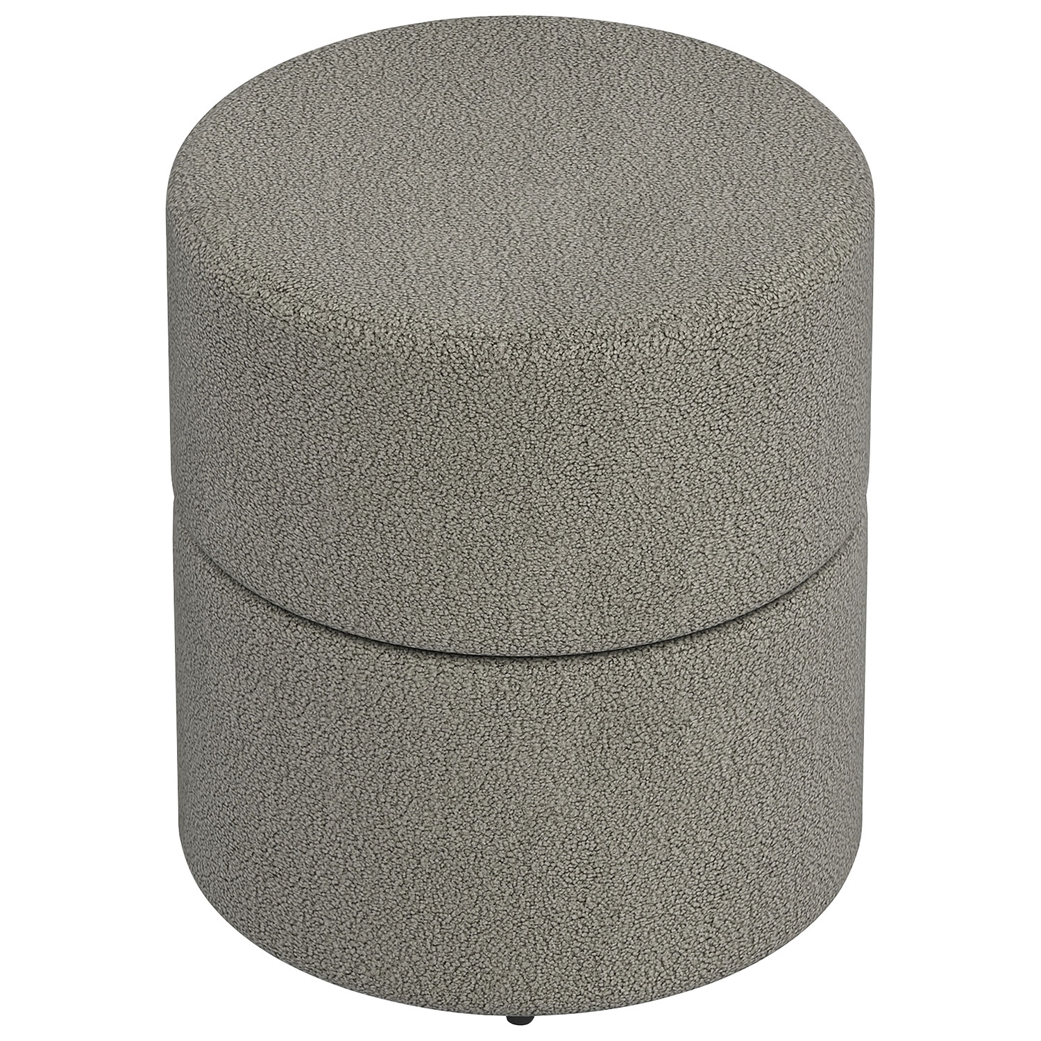 !Nspire Round Fabric Swivel Ottoman - Warm Grey