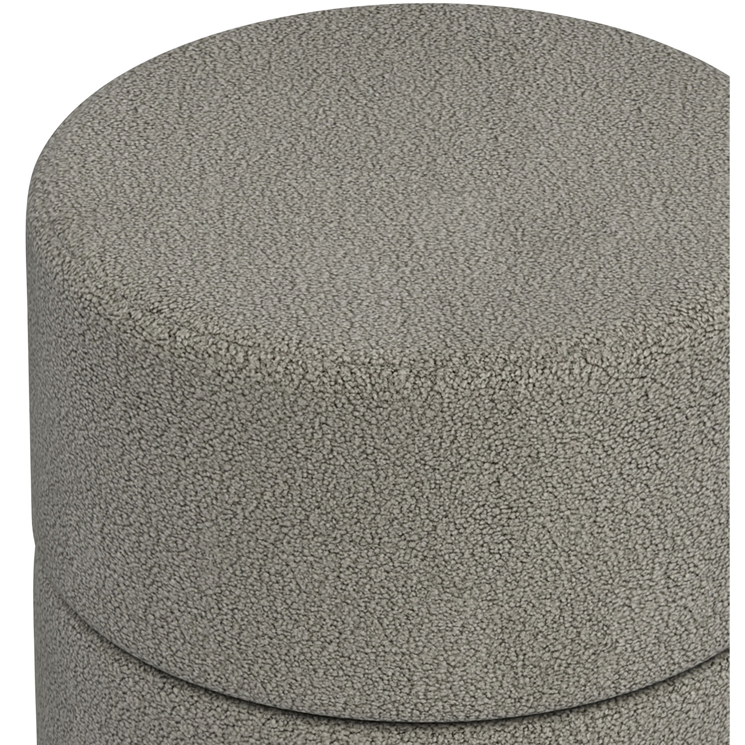 !Nspire Round Fabric Swivel Ottoman - Warm Grey