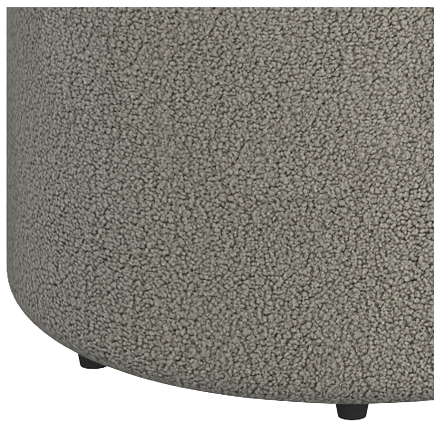 !Nspire Round Fabric Swivel Ottoman - Warm Grey