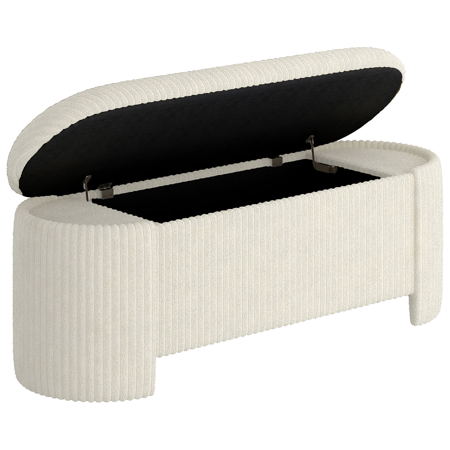 Pouf/Banc en tissu Inspire - Ivoire