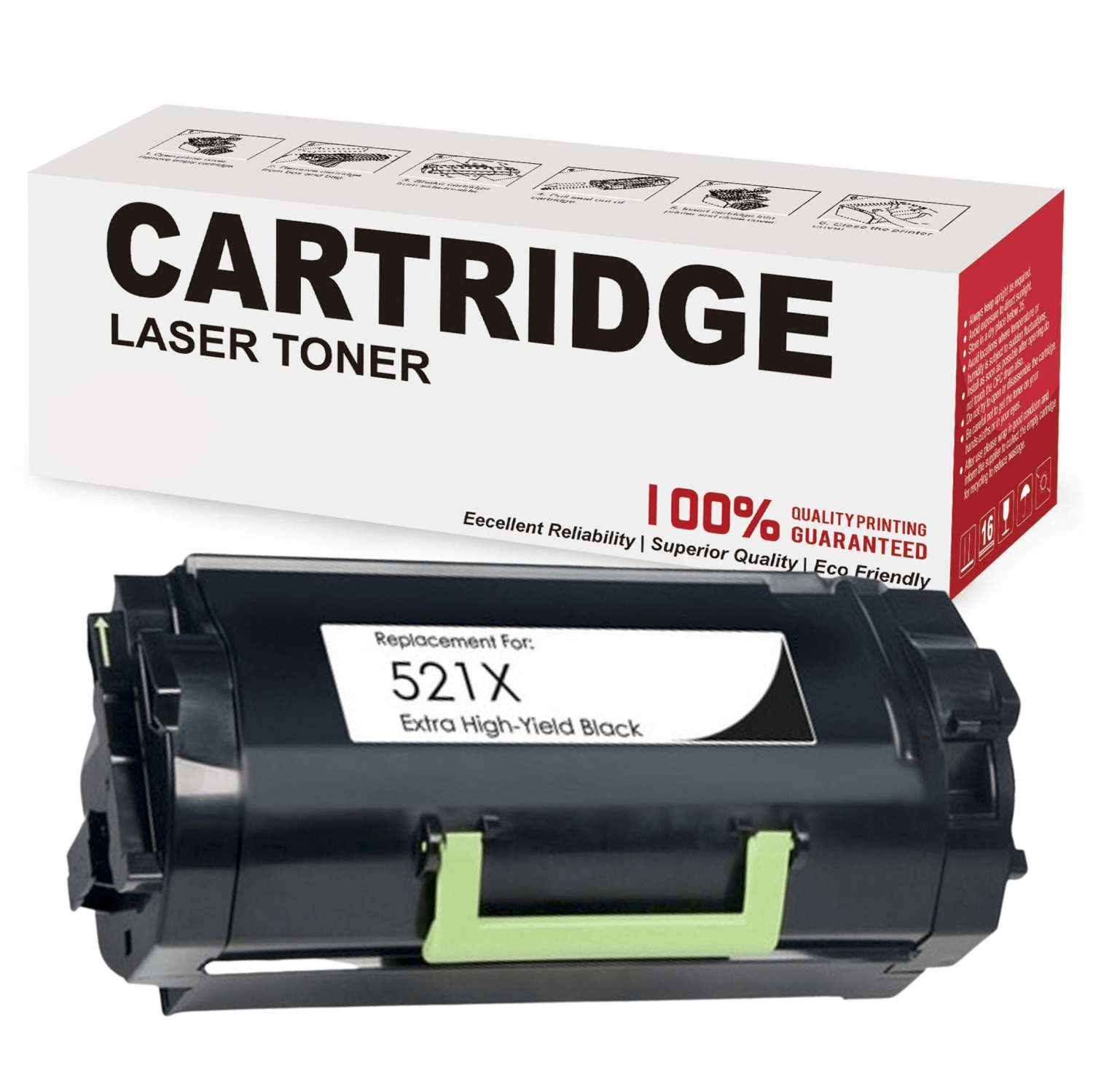 Compatible avec Lexmark 52D1X00, cartouche de toner 521X pour MS811, MS811x, MS812, MS812x - 45K.
