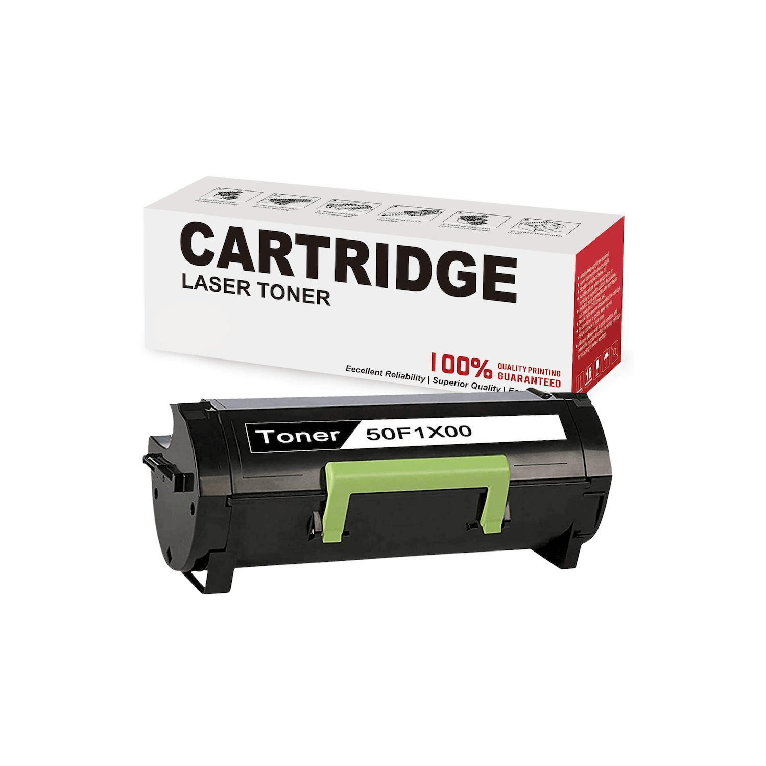 Compatible avec les cartouches de toner Lexmark 50F1X00, 501X pour MS410, MS415, MS510, MS610 - 10K.