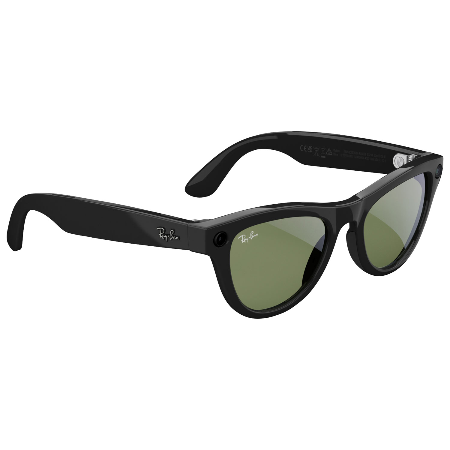 Lunettes Skyler de Ray-Ban | Meta avec IA, photo, vidéo, audio et messagerie - Noir brillant/Vert G15
