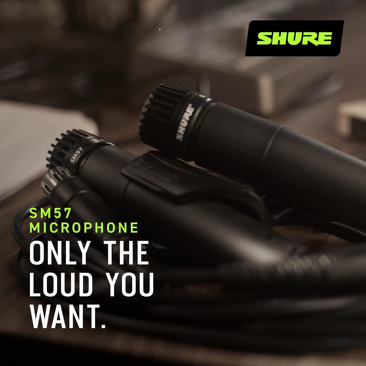 Shure SM57 Dynamic Instrument Mic, Professional Quality and Versatility for Live Performances and Recording