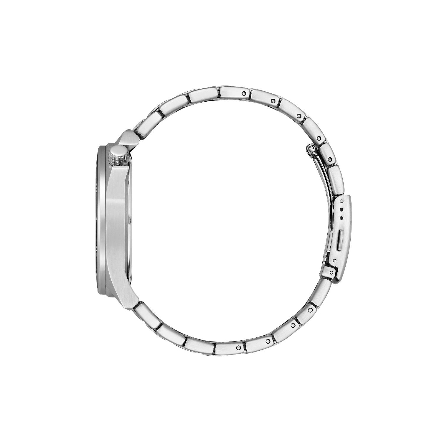 Montre sport pour hommes Eco-Drive 44&nbsp;mm de Citizen avec boîtier et bracelet en acier inoxydable argenté et cadran noir