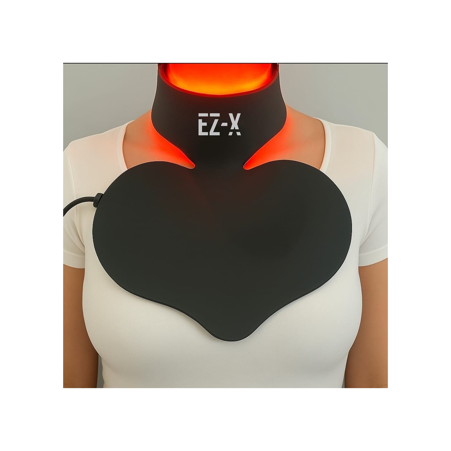 EZ-X Pro Red Light Mask Full Set - Near Infrared & Red Light Therapy for Face, Neck & Chest - Extra Power - 240 LEDs - Wireless LED Face Mask for