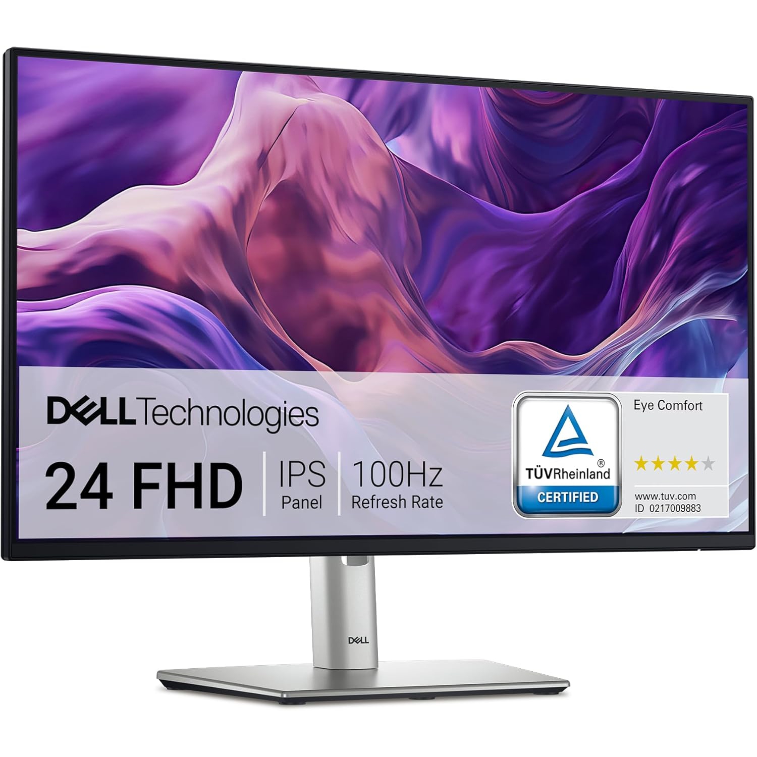 Refurbished (Excellent) - Dell 24 Monitor - P2425H - 23.8 Inch Full HD (1920 × 1080), 100Hz Refresh Rate, Comfortview Plus, 99% sRGB, IPS Panel, 1500:1, Tilt/Swivel/Pivot/Height