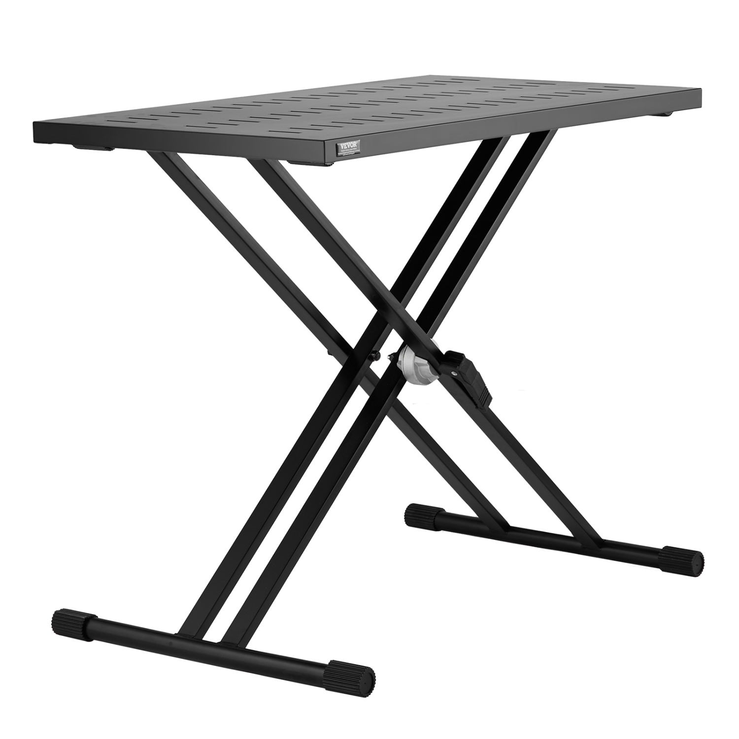 VEVOR 32" x 20" DJ Table Stand, DJ Laptop and Controller Stand, Lightweight DJ Desk DJ Booth Height DJ Stand, Foldable Double-X Braced Keyboard Stand