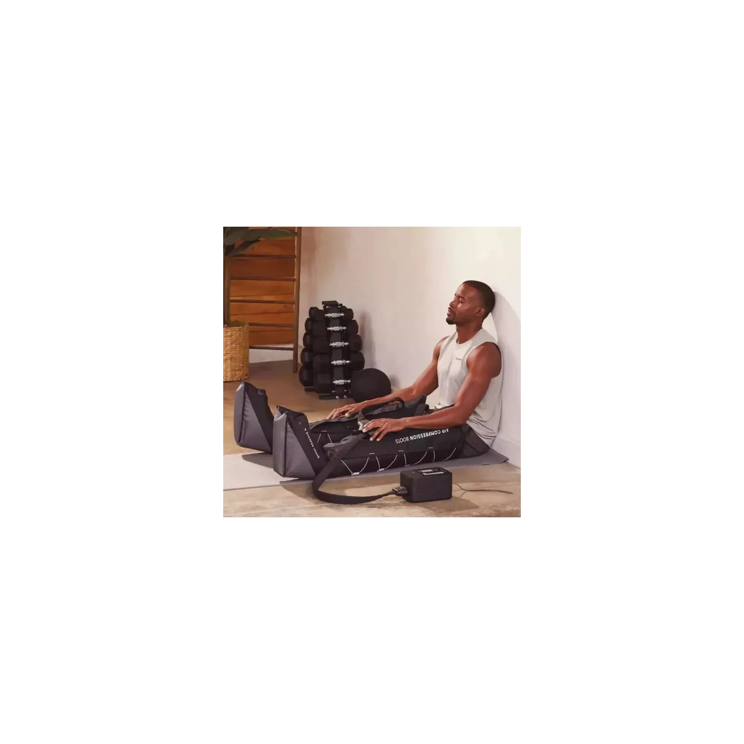 Sharper Image Leg Air Compression Massager | 29"-36" Full Leg Wraps | 4 Massage Modes | Adjustable Intensity | Handheld Controller |