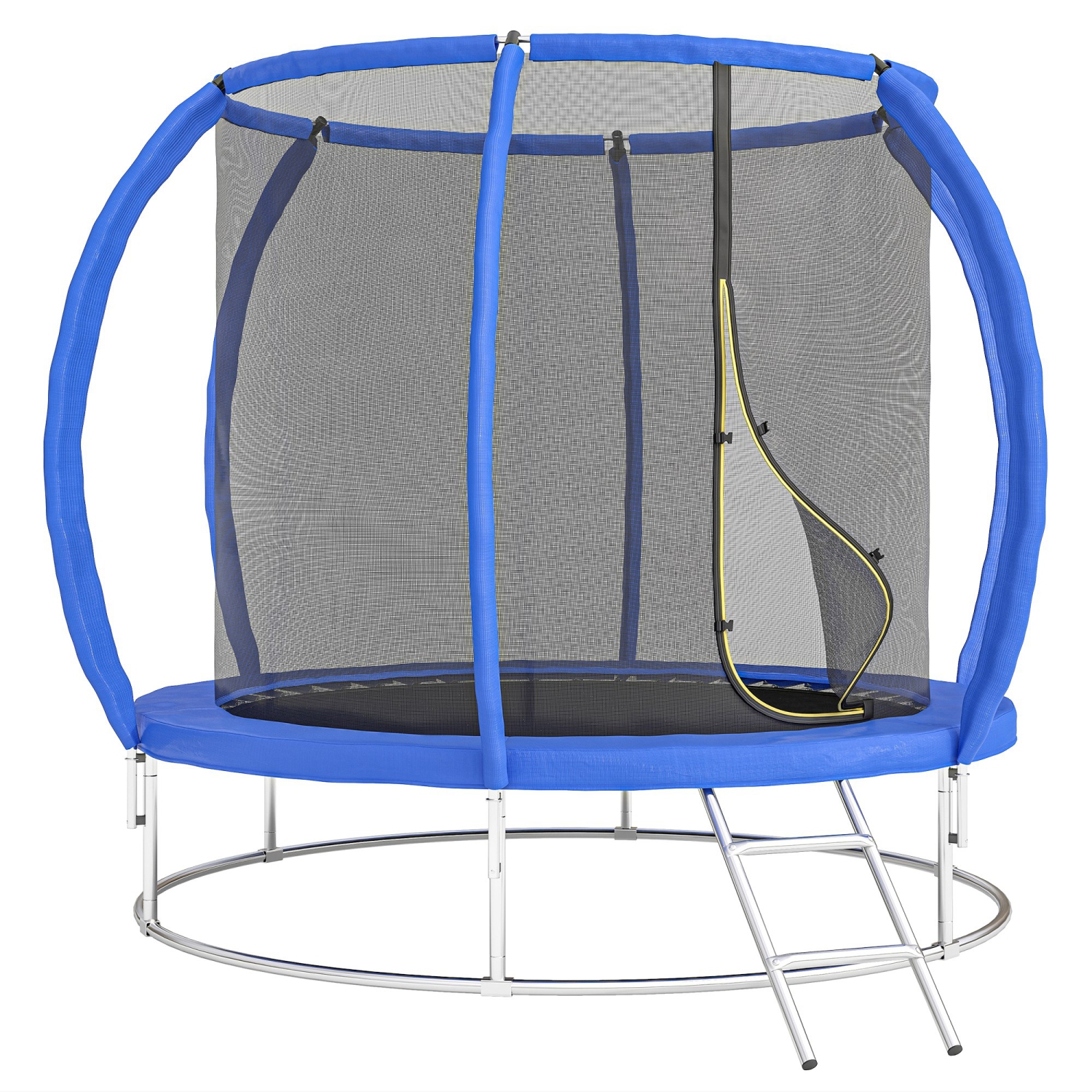 Trampoline d'extérieur 8&nbsp;pi de Soozier, trampoline récréative certifiée ASTM avec base circulaire galvanisée, filet de fermeture, échelle et
