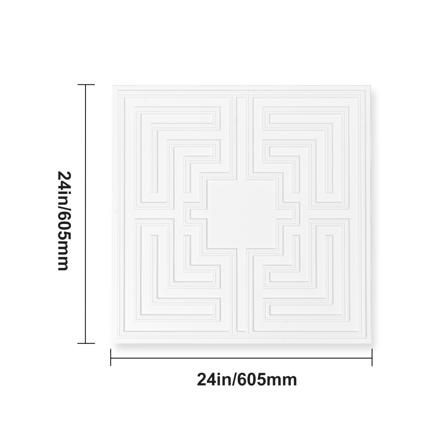 VEVOR 12-Pack 24 x 24in Ceiling Tiles, Drop Ceiling Tiles Premium PVC Sheet, Easy Installation/ Cutting Plastic Glue-up Ceiling Tile, for Home/Office