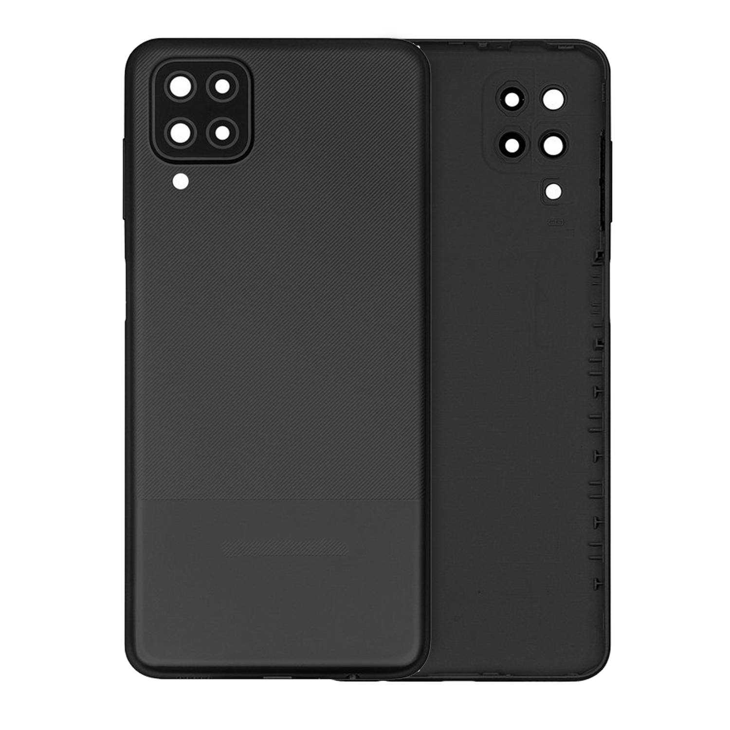 Replacement Back Cover Glass With Camera Lens Compatible With Samsung Galaxy A12 (A125 / 2020) (Service Pack) (Black)